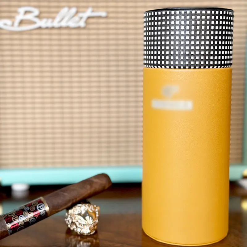 

Кожаный дорожный хьюмидор, коробка для сигар, кедровое дерево, портативный чехол для сигар, увлажнитель, коробка для гигрометра, аксессуары для сигар, подходят для 5 сигар 917