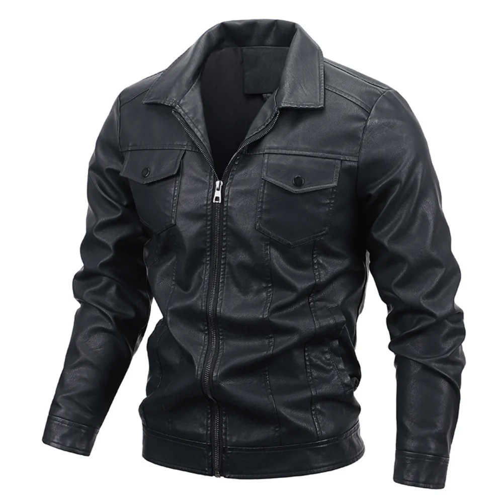 

PU leather jacket men's soft faux leather jacket for autumn and winter motorcycle fashion leather jacket men's jacket clothes