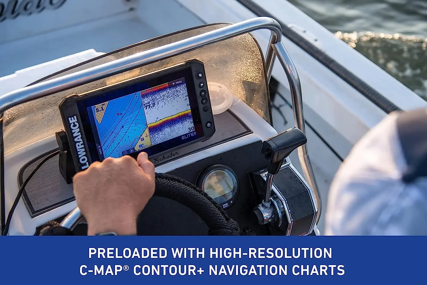 Lowrance FS 9  with Active Imaging 3-in-1 Transducer, Preloaded C-MAP Contour+ Charts