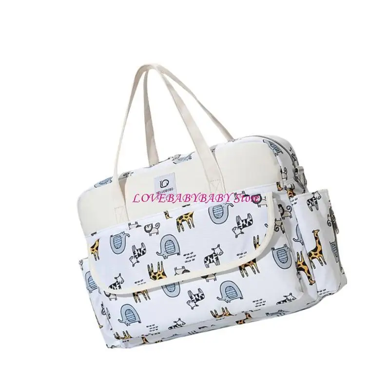 حقيبة سفر متعددة الاستخدامات مع أحزمة كتف مريحة حقيبة الأمومة الأنيقة 4XBC