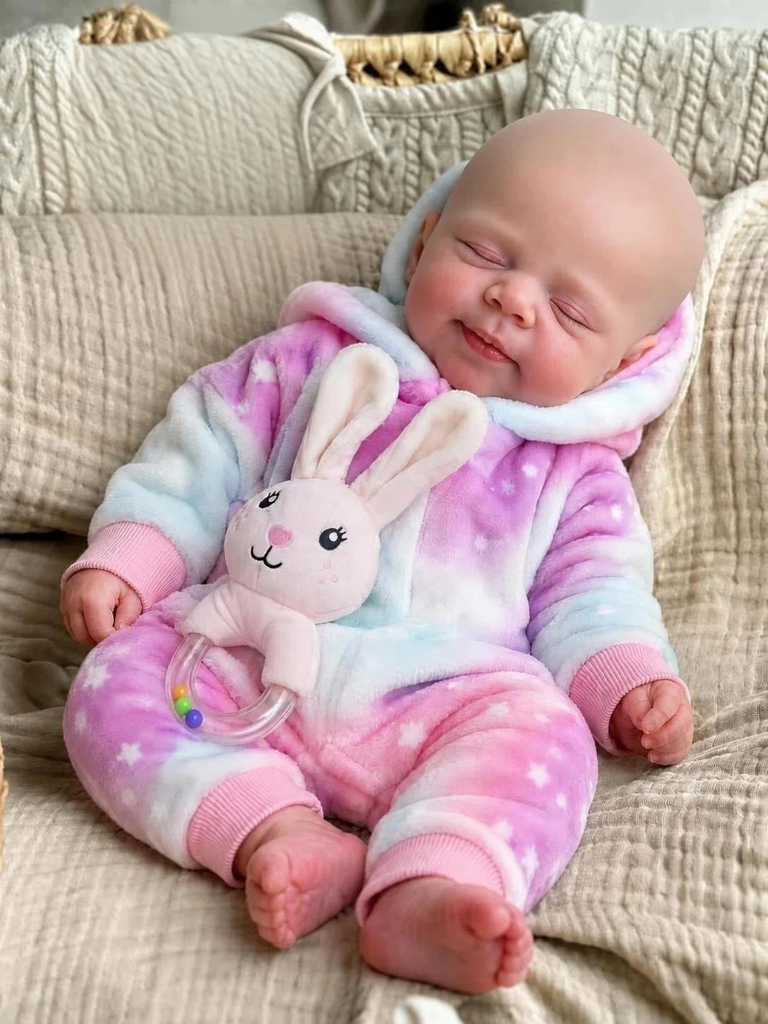 NPK 16inch Pascale Mouth Can Open Full Soft Solid latinum Silicone Bebe Real Baby Weight Comes With Pacifer In The Picture