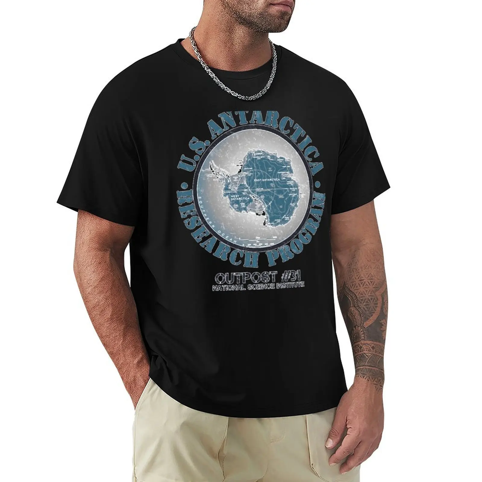 Camiseta OUTPOST 31, camiseta de gimnasio para tallas grandes y altas