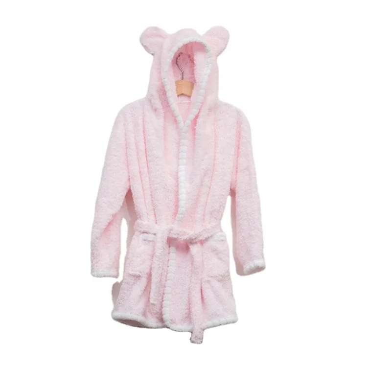 Cozy and Fluffy  Hooded Baby Bath Towel Robe for baby