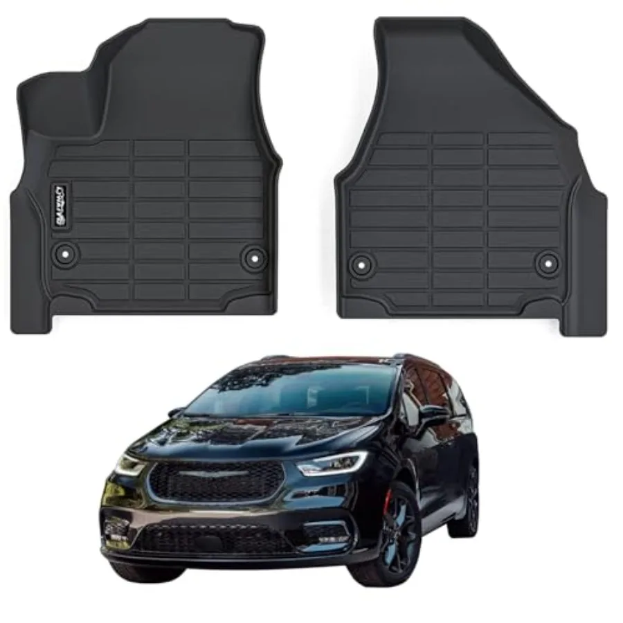 

Комплект всепогодных напольных ковриков TPE для Chrysler Pacifica 2017-2026 и Voyager 2020-2026, изготовленные на заказ, нескользящие, для автомобиля