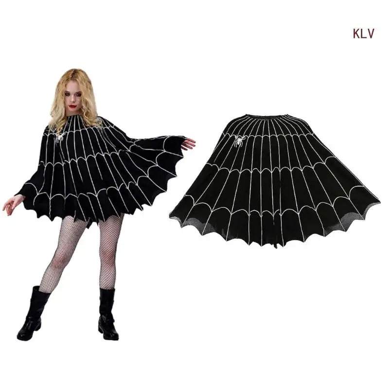 

Halloween Party Long Shawl Proms Shawl Cobweb Spiders Shawl for Party for Women and Girls in Theme Proms Costume