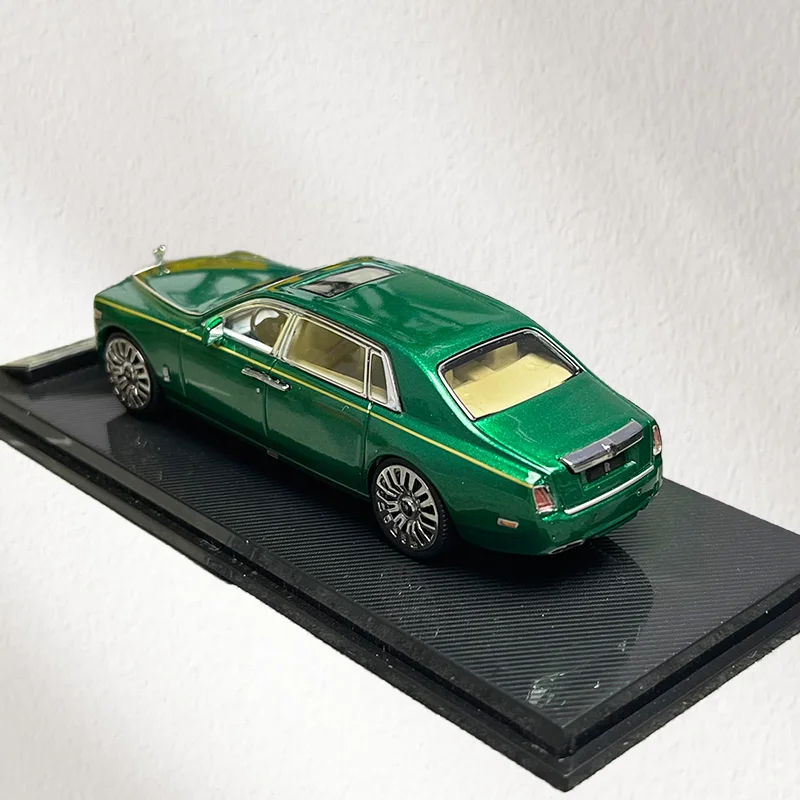 Scart diecast 1/64 escala rolls-royce liga modelo carros rolls-royce phantom 8i verde jogar veículos brinquedos para meninos presente caixa original
