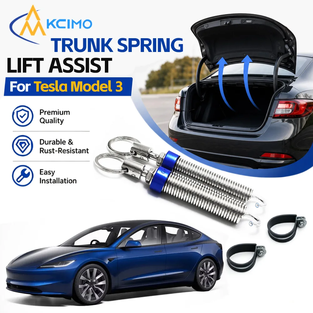 For Tesla Model 3 Adjustable Trunk Lid Lift Spring Kit Auto Boot Automatic Opening Tension Lifter Device Rear Tailgate Lid Parts