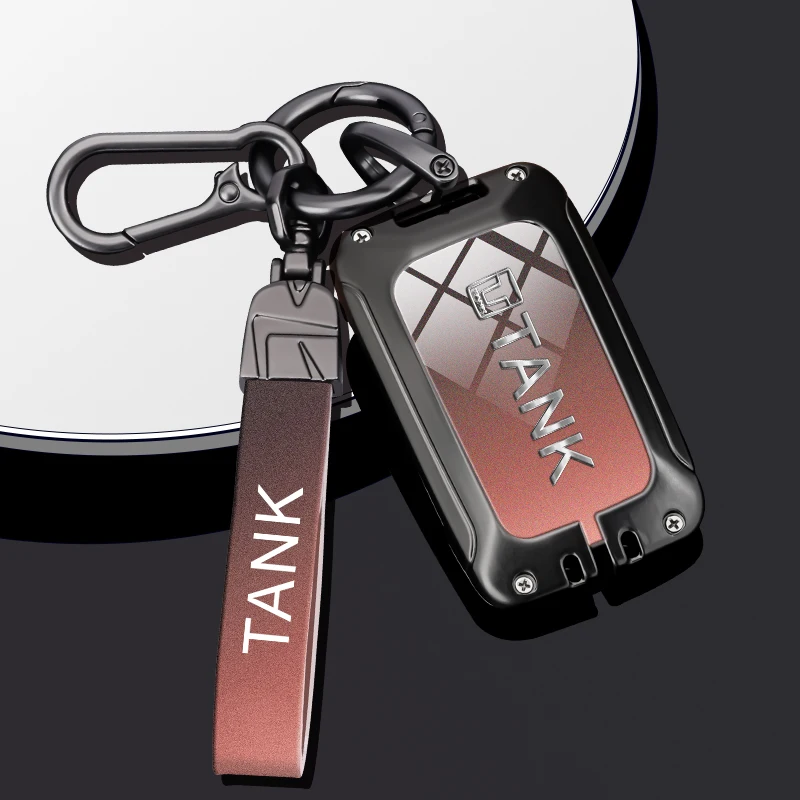 

For Great Wall GWM WEY TANK 300 500 Tank300 Tank500 Zinc Alloy Car Remote Key Fob Cover Case Protect Shell Keychain Accessories