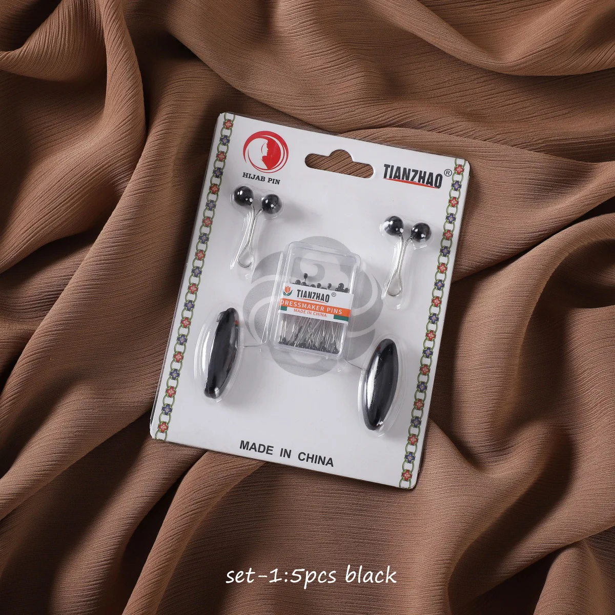 New Matte Silk Scarf Hijab Magnet Brooch Strong Magnetic Buttons Round Shawl Dual-use Collar Clip Cufflinks