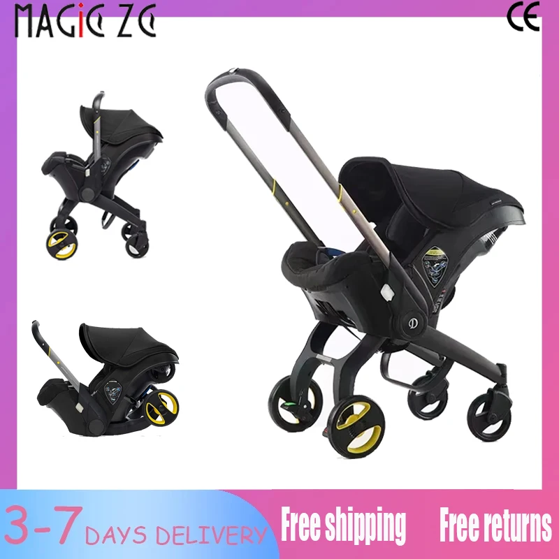 

Compact Baby Stroller 2-in-1 Foldable Portable Pram with Car Seat Lightweight Buggy New Model Travel Carriage Bestselling