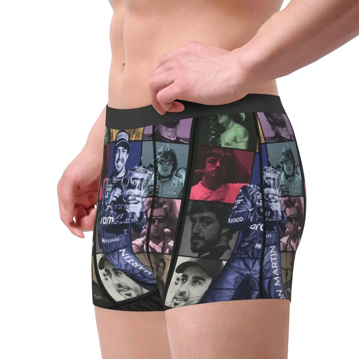 Fernando Alonso The Eras Men Long Underwear Boxer Shorts Panties Sexy Breathable Underpants for Male Plus Size