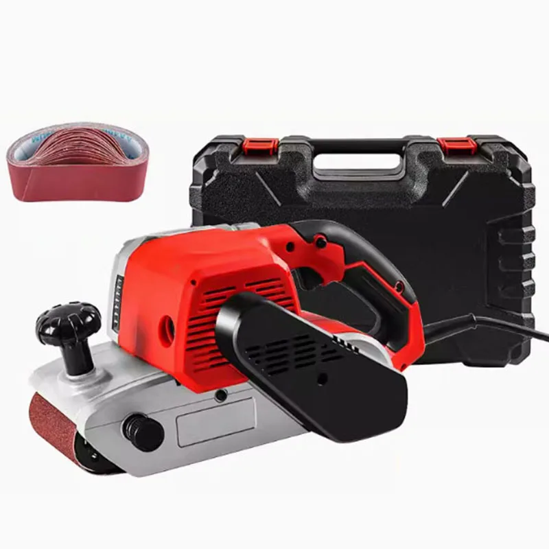 220v 4inch Industrial Grade Portable sanding machine small household Sandpaper  sanding belt machine  flat polishing machine