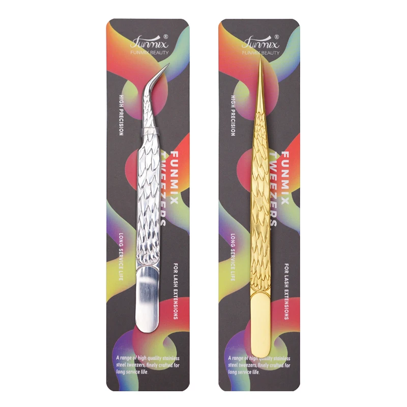 Pinzetta per ciglia professionale Pinzetta per estensione ciglia antistatica in acciaio inossidabile Strumento per la raccolta delle sopracciglia delle ciglia