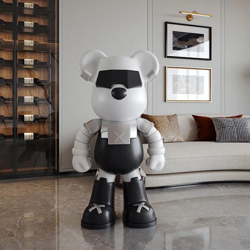 

Interior Decor Mechanical Bear Statue Large Floor Ornaments Fashion Living Room Esports Room Decoration Doll Housewarming Gifts