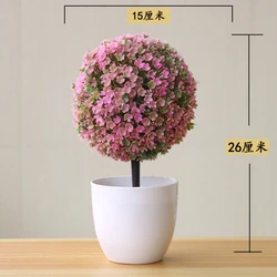 Artificial Plant Artificial Flower Home Decor Bonsai Tree Pot Plant Fake Flower Potted Ornament For Home Room Garden Decoration
