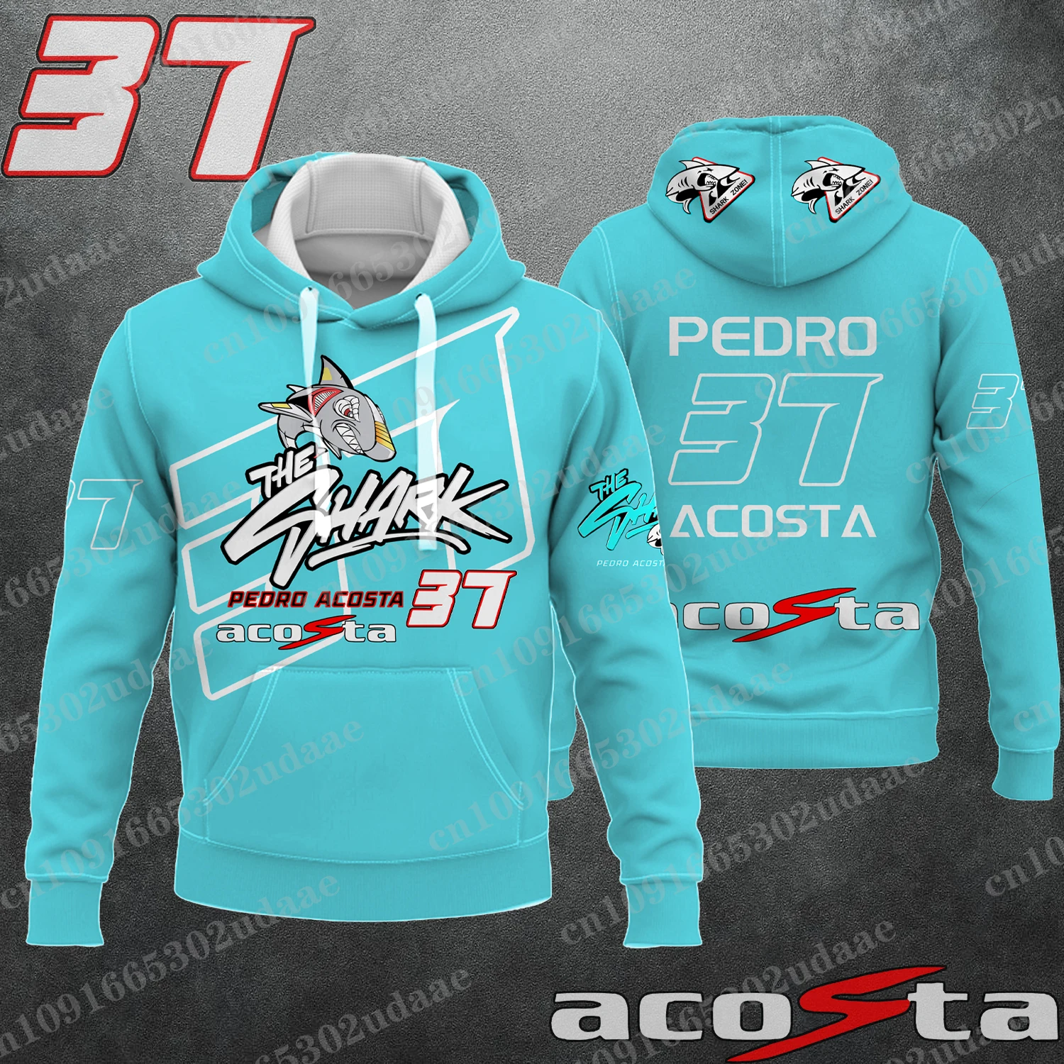 جديد 2024 دراجة نارية سباق 37 سائق بيدرو أكوستا الإبداعية هوديي لعشاق المسار الرياضي المتطرفين المشجعين هوديي