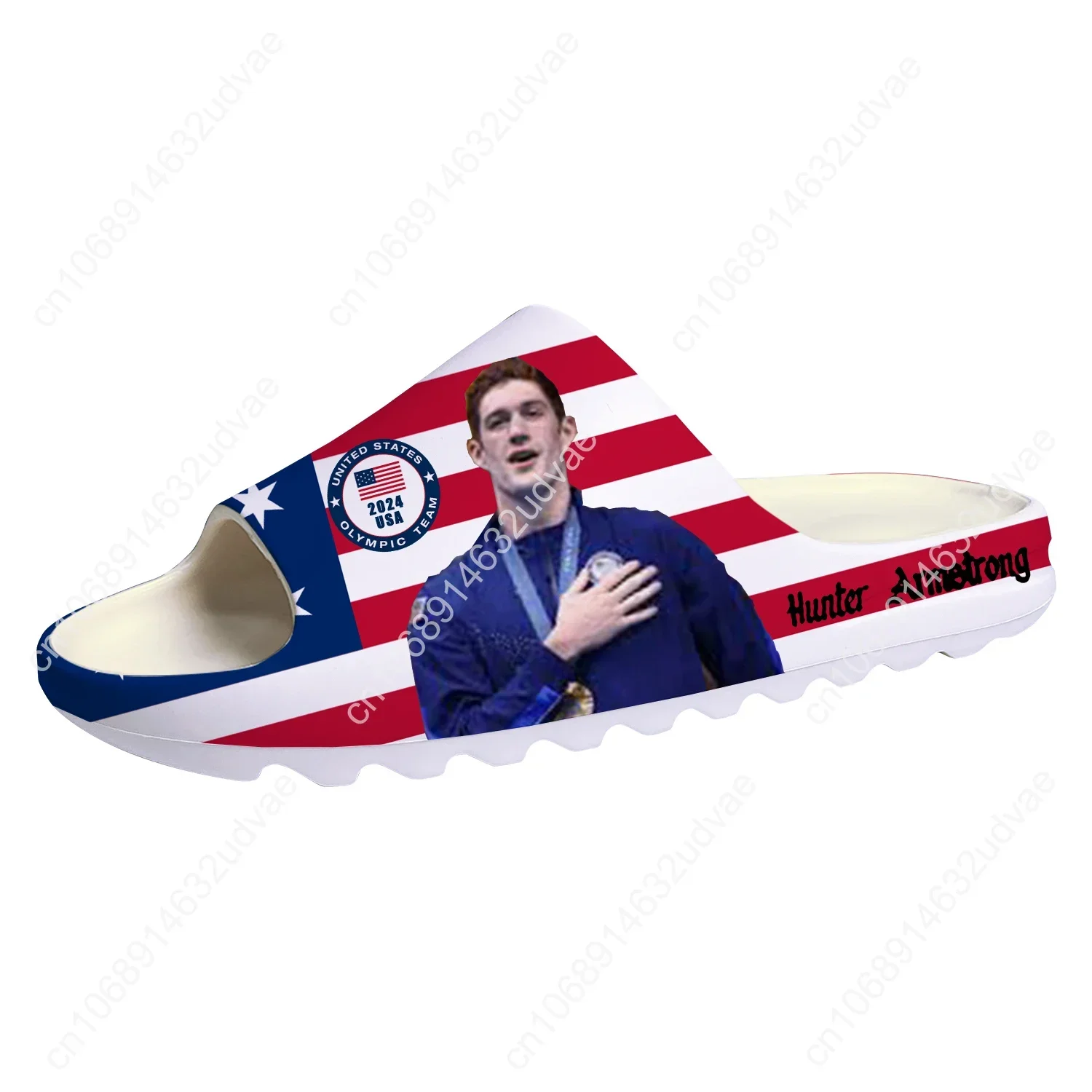 Hunter Armstrong Swimming Champion Soft Sole Sllipers Home Clogs Step On Water Shoe Mens Womens Teenager Bathroom Custom Step in