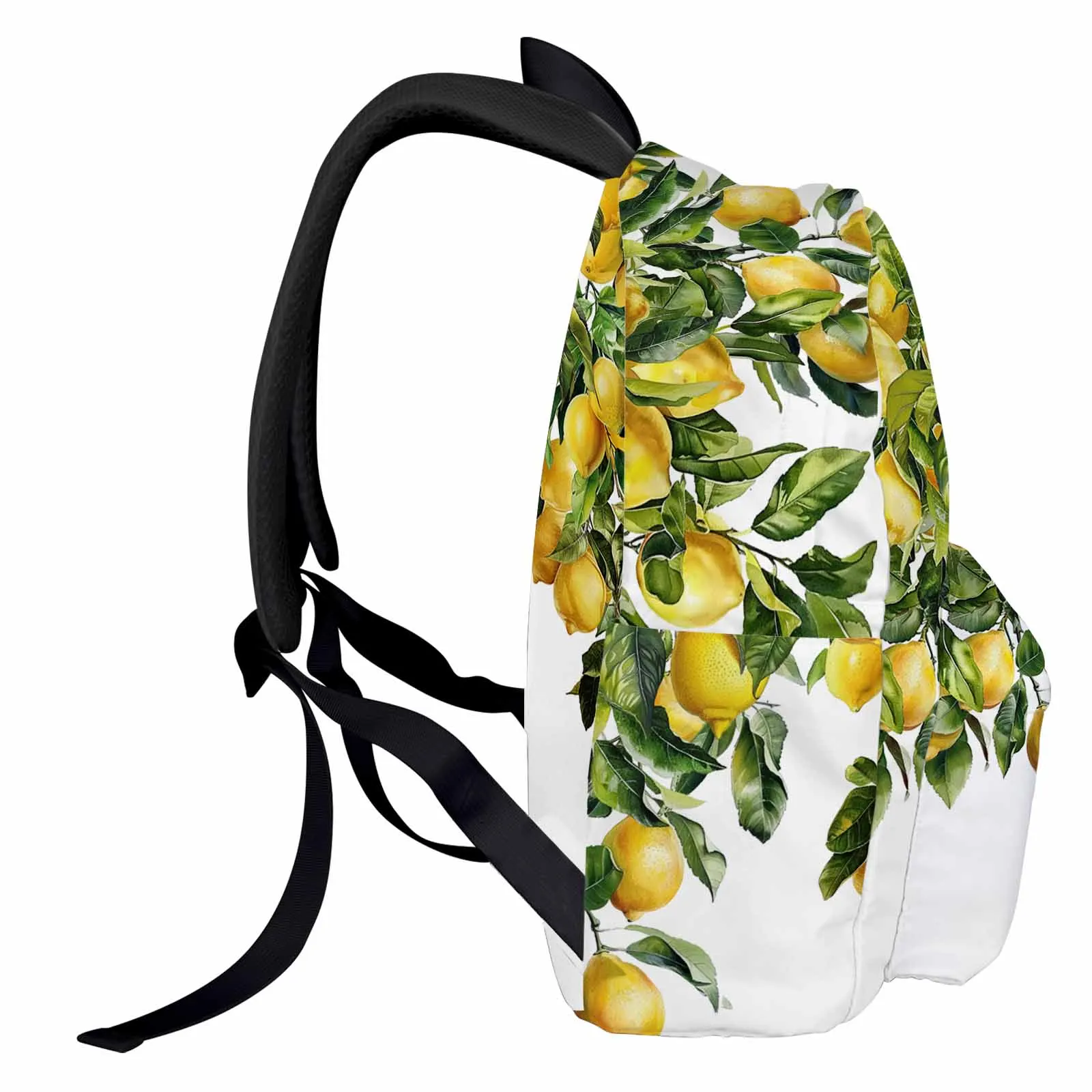 Summer Watercolor Lemon Vintage Backpack School Bags for Teenagers Students Laptop Bag Women's Casual Travel Backpack