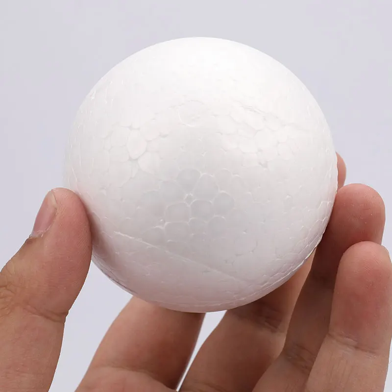 10 Pieces 8cm/7cm Ball Shaped Styrofoam Foam Ornaments DIY Craft Party Decoration