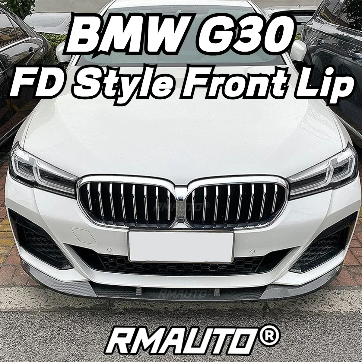 

For BMW 5 Series G30 M Sport 2021-2022 G30 Front Lip FD Style Front Bumper Splitter Diffuser Spolier Car Accessories Body Kit