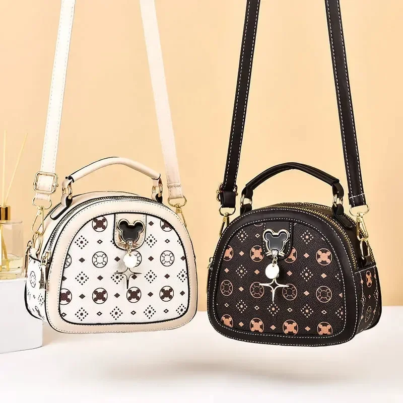 Disney Mickey New Women's Bag Cartoon Ladies Shoulder Messenger Bag Luxury Brand Fashion Women's Shoulder Bag Large Capacity