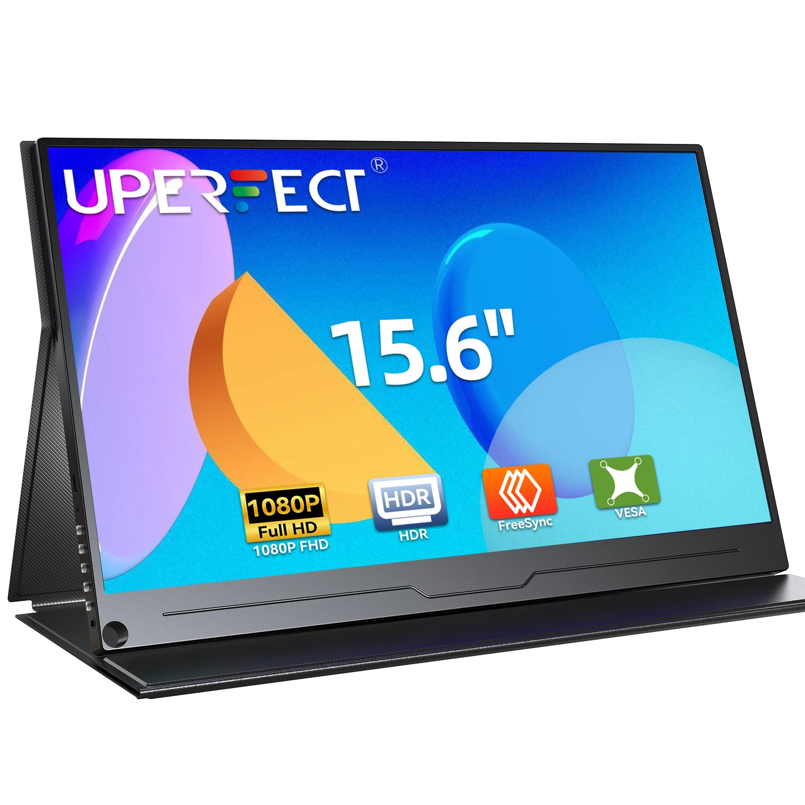 SUPERFECT Monitor LCD de 15,6 pulgadas Portátil Ultrafino 1080P IPS FHD USB Tipo C Pantalla para PC portátil Mac Huawei OPPO One Plus Android Windows Phone XBOX Switch PS5 Pantalla de juegos
