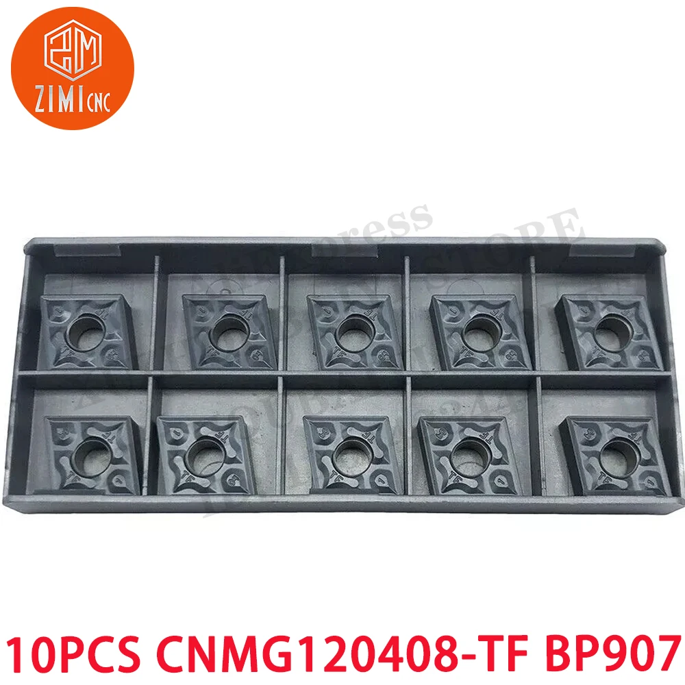 10PC CNMG120408-TF CNMG 432-TF Carbide Turning insert CNC tool metal lathe mechanical cutting tool For MCLNR Turning Tool Holder