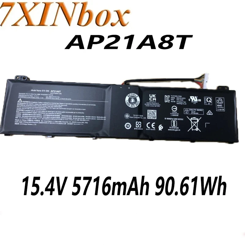 

7XINbox AP21A8T 15.4V 5716mAh 90.61Wh Laptop Batteries for ACER KT0040G014 Nitro 17 AN17-71-71VB Nitro 17 AN17-71-7768