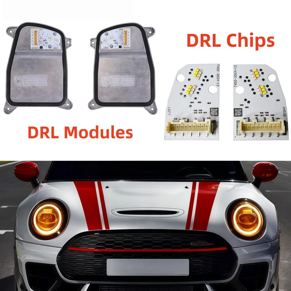 

Angel Eyes DRL LED Boards Yellow Blue For MINI Cooper F54 F55 F56 F57 2018-2022 Car Headlight Daytime Running Light Module Chips