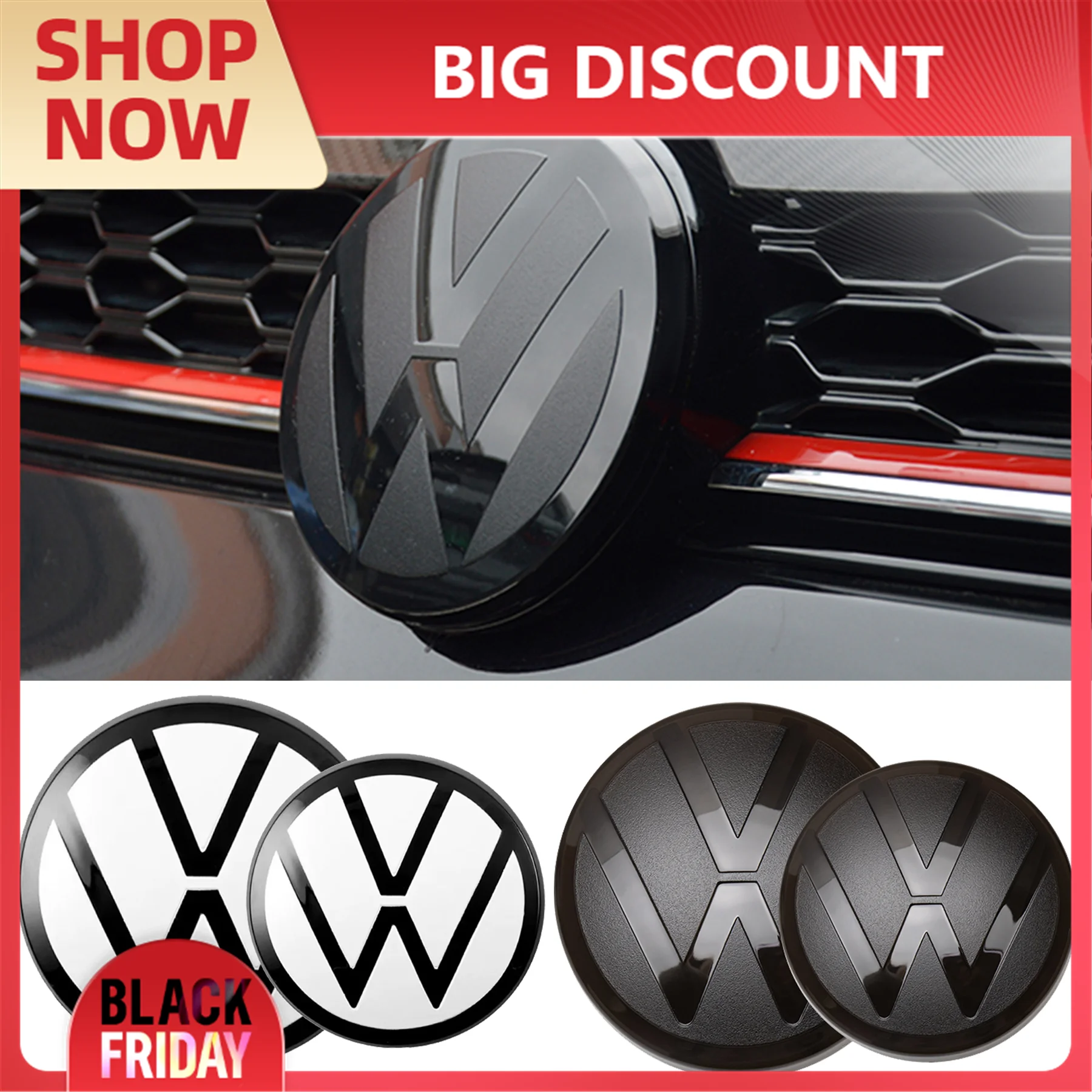 Car Front Rear Emblem Sticker Decoration Badge For Volkswagen VW GOLF 6 MK6 7 MK7 7.5 MK7.5 8 MK8 Variant Auto Refit Accessories