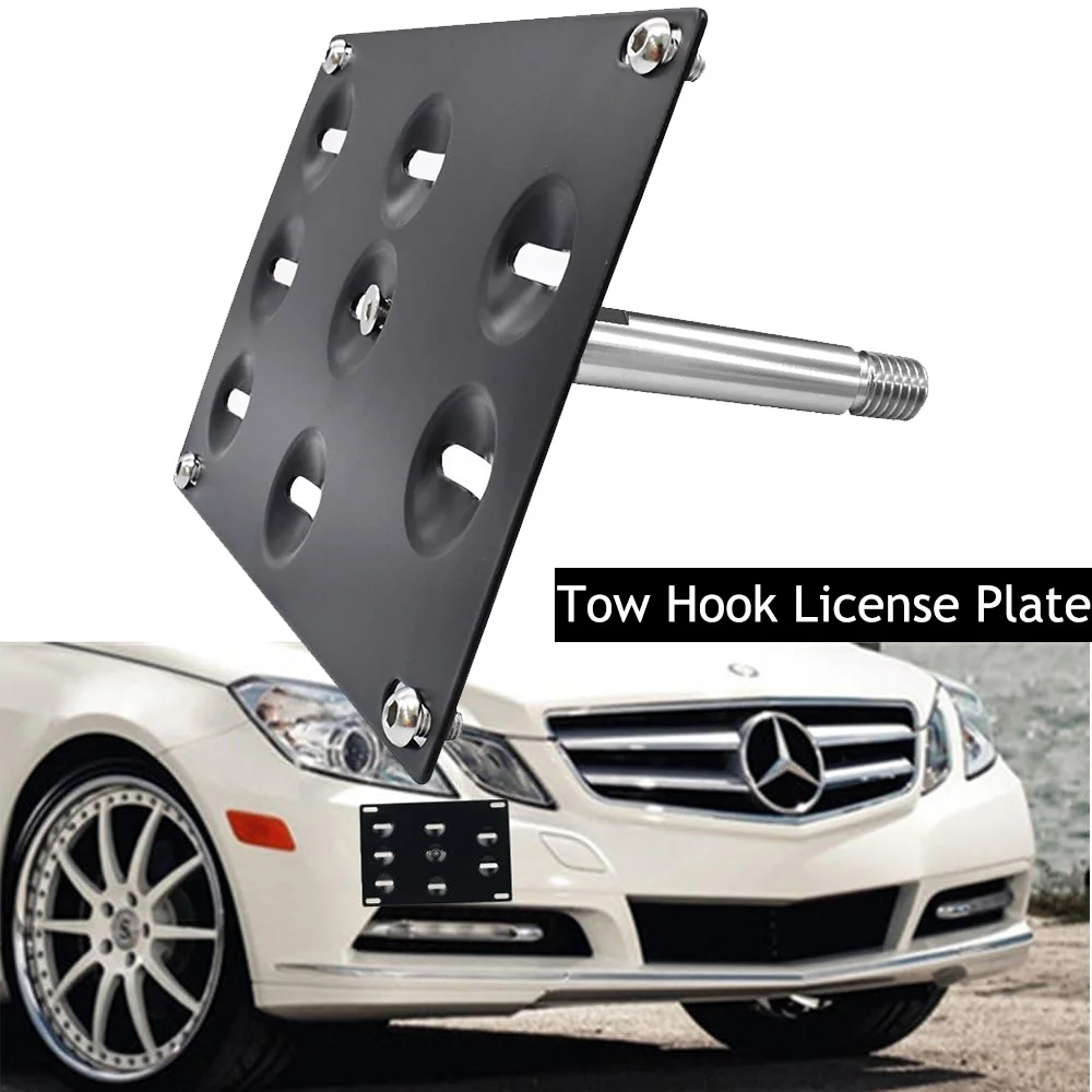 

for Mercedes Benz W204 W205 W212 W213 W221 X204 X253 W166 R231 SL Car Front Bumper Tow Hook License Plate Mount Bracket No Drill