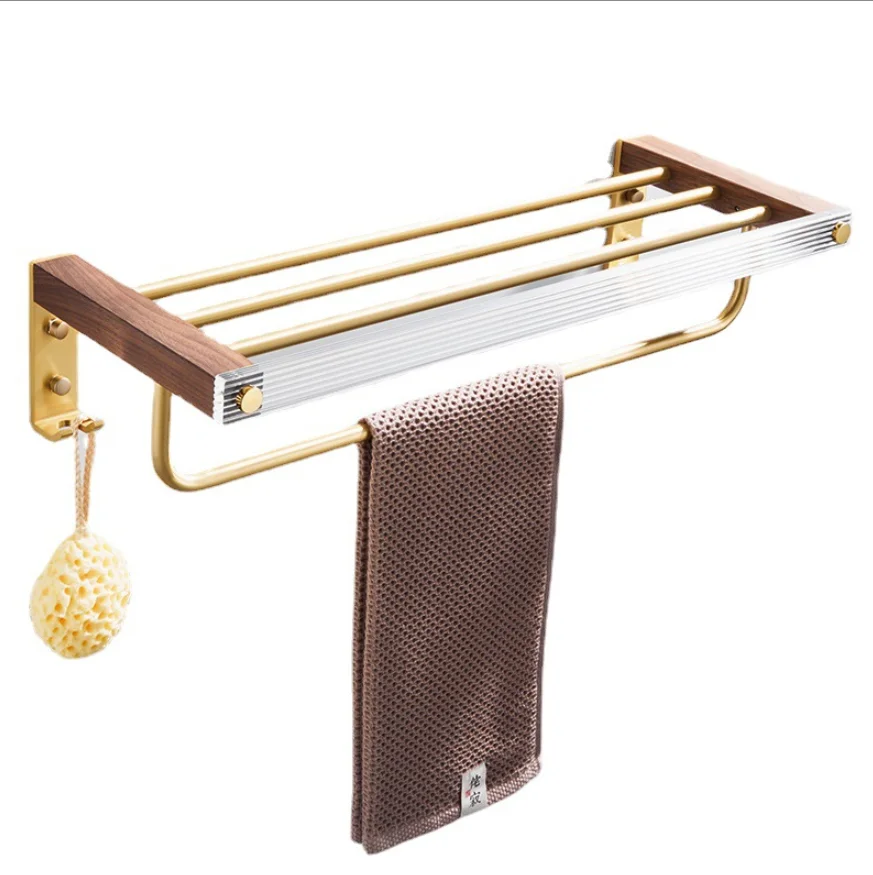 Walnut bathroom hardware towel rack Towel hanger acrylic toilet towel rack towel ring paper holder