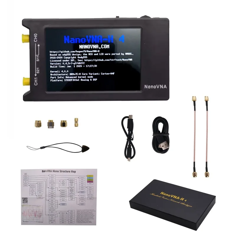 

1.5GHz 4-inch vector large screen network analyzer Hugen version NanoVNA-H4 antenna, short wave