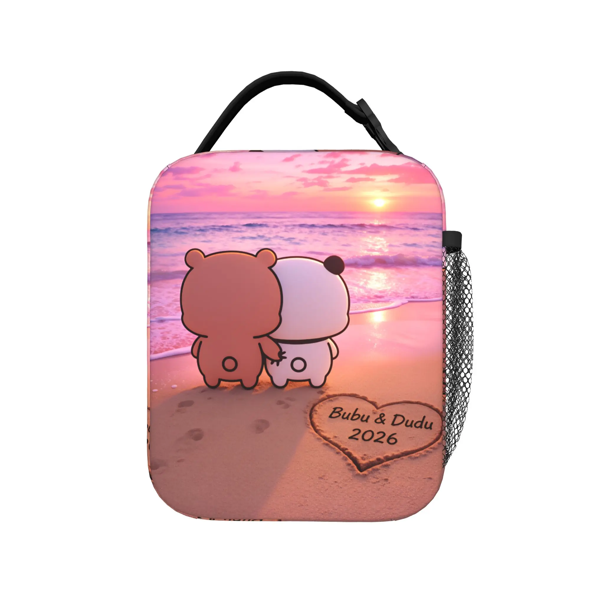 Cartoon Panda Bubu Dudu Lunch Bag  Cute Lunch Box Picnic Portable Insulated Tote Handbags For Women Waterproof Print Cooler Bag