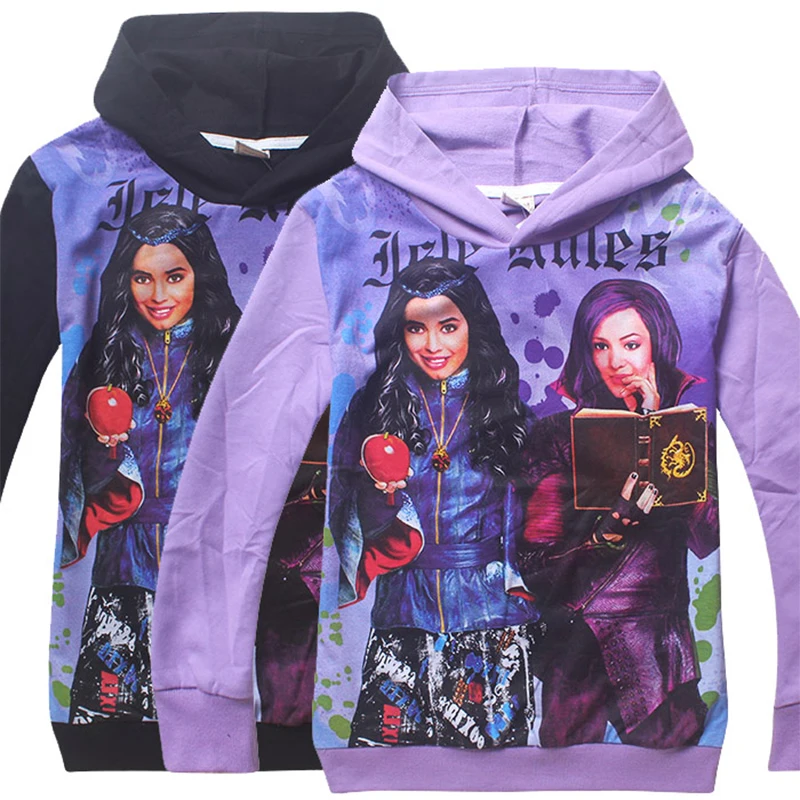 Big Girls Hoodies Cartoon Descendants Clothes for 8-13Years Adolescent Girls Children Hooded  Sweatshirts Cotton Girls T Shirts