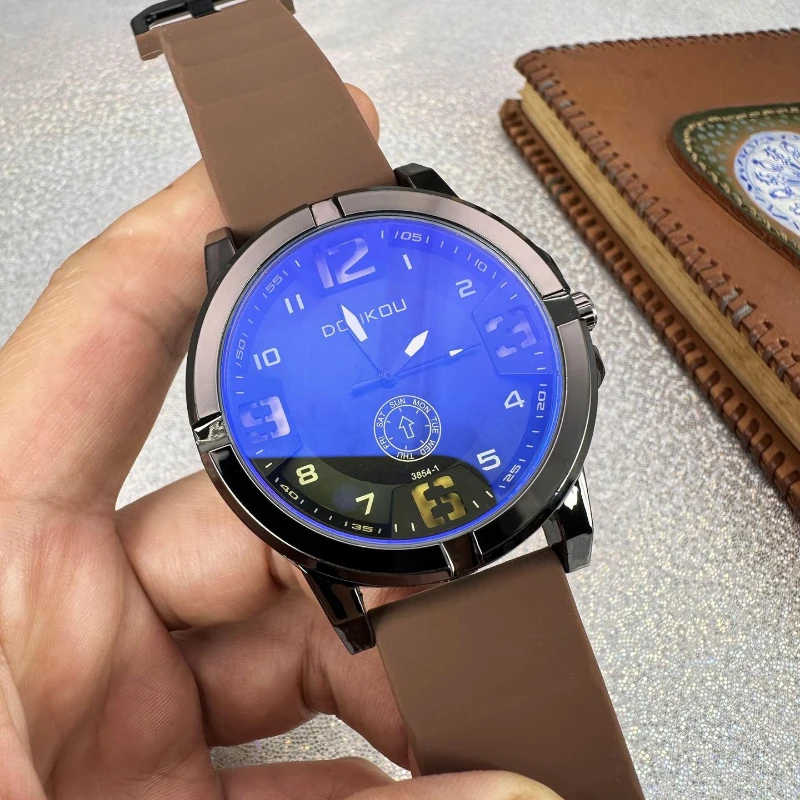 أعلى العلامة التجارية الفاخرة الرجال الرياضة ساعات كوارتز رجل التناظرية تاريخ ساعة سيليكون حزام ساعة اليد بالجملة Relogio Masculino