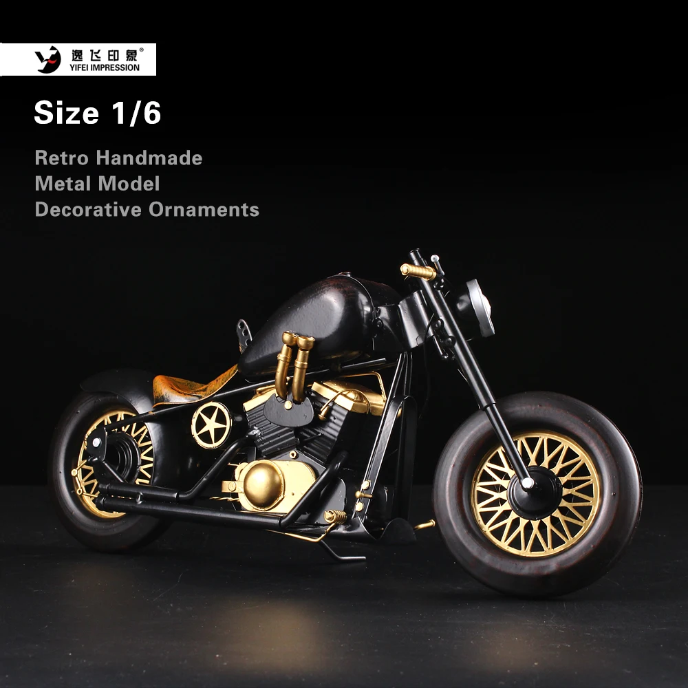 

56/2000 Yifei Impression Vintage Motorcycle Model Ornament Crafts Living Room Wine Cabinet TV Stand Decoration Creative