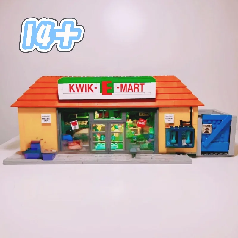 Juguetes DIY, 2179 Piezas, Bloques de Construcción, Ladrillos Kwik E Mart, Modelo de Tienda de Conveniencia de los Simpson, Nueva Llegada, Decoración del Hogar, Regalos de Cumpleaños
