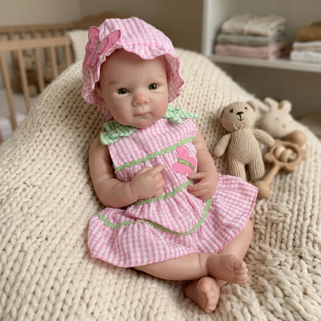 18 Inch Bettie Full Body Silicone Reborn Doll Hand Painted Soft Touch Collectible Art Ornament Home Display Holiday Birthday