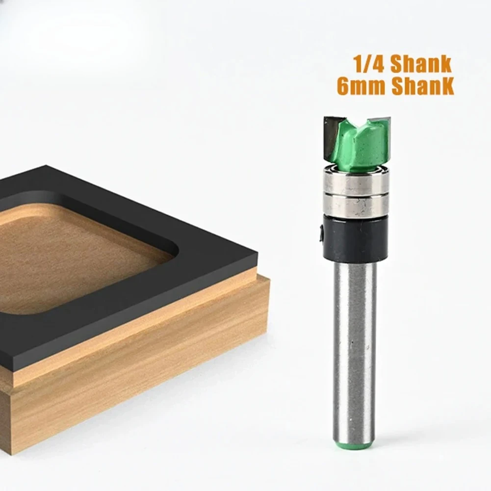 

Фреза для обрезки и фрезерования, профессиональная, для резки, с хвостовиком 1/4 дюйма, с подшипником, для очистки пазов и обработки фасок