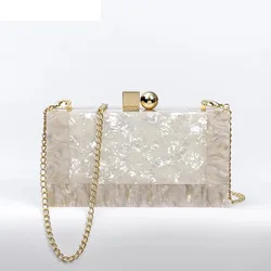 Acrylic Evening Clutch Bags Lady Party Wedding Evening Bags Purse Handbags Chain Shoulder bag For Women 2020