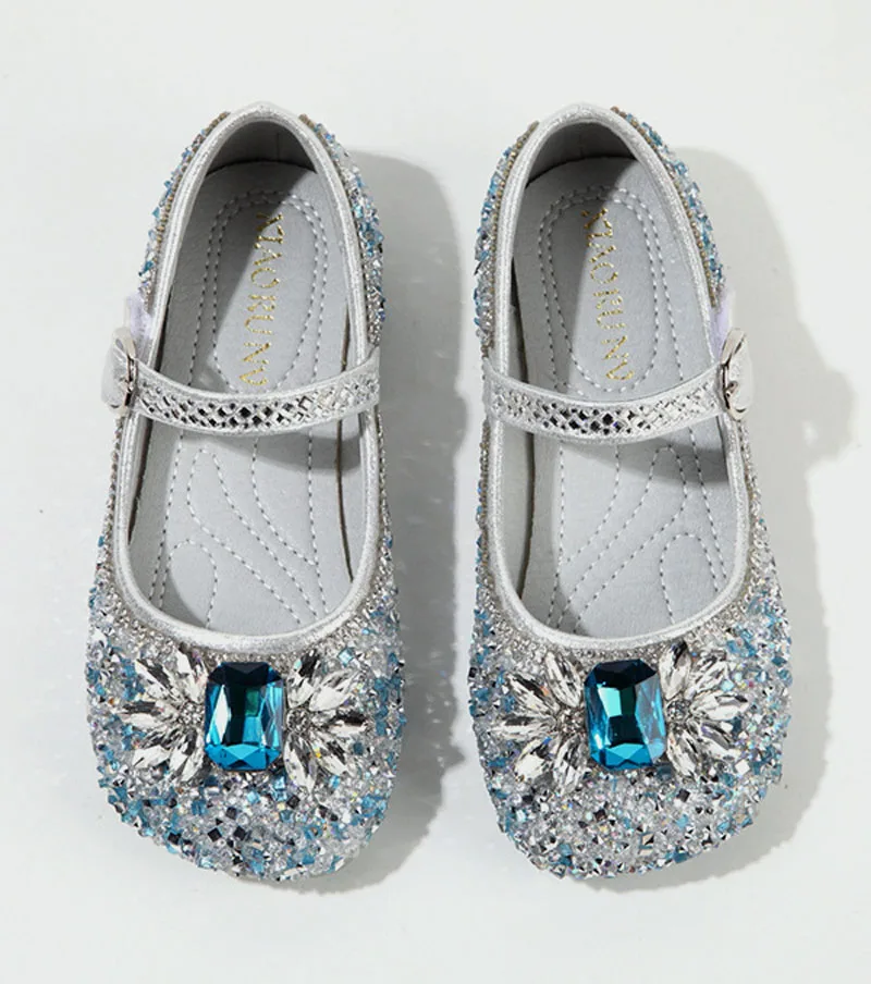 Picture 6: Children Princess Shoes 2025 Elegant Rhinestone Bowknot Kids Leather Shoe Fashion Spring Summer Girls Dancing Shoes CSH1567