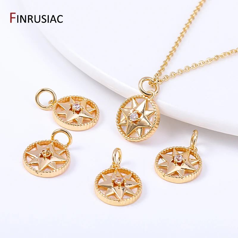Hochwertige 18K vergoldete Messing-Herz- und Sternanhänger für die Schmuckherstellung, Muschel-Schmetterlingsanhänger für DIY-Halsketten- und Armbandherstellung. – Detail 35