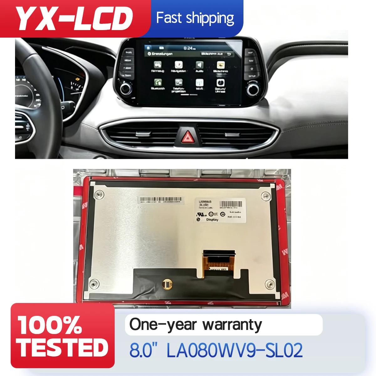 LA084X01-SL01 LA084X01-SL02 LA084X01-SL03 Original New 8.4 inch LCD Display Screen For 2018 VP4R 2017-2021