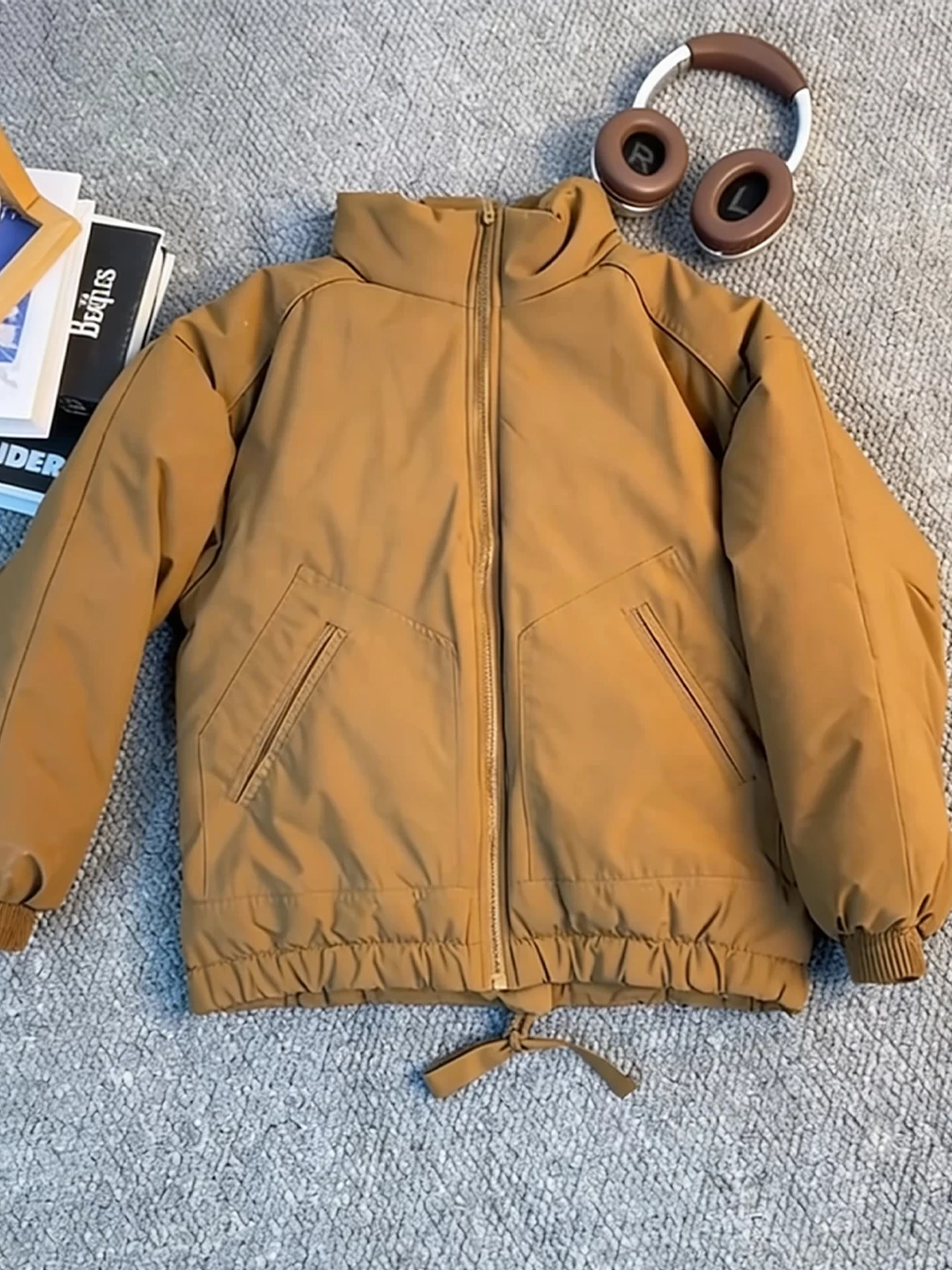 

Thiened ort American Sle down Jaet Men's Winter Warmth Flight Cotton Coat Tee-Proof Stand Collar Flight Cotton Clothes