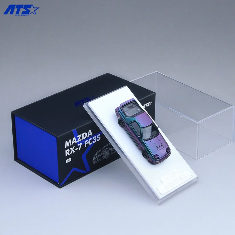 Nieuwe Ats 1:64 Mazda Rx-7 Fc3s Kameleon Simulatie Legering Miniatuur Gegoten Auto Model Aangepaste Kinderspeelgoed Collectible Ornament