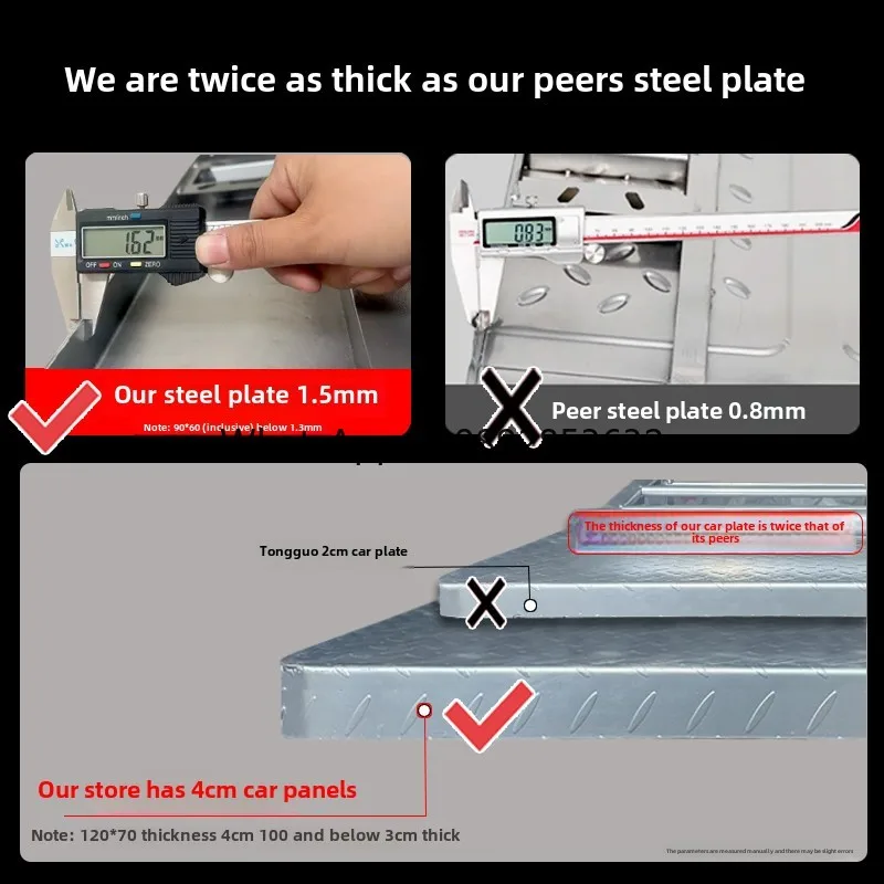 D23  small push-pull trolley trolley, silent large wheel flat folding iron plate small pull trolley
