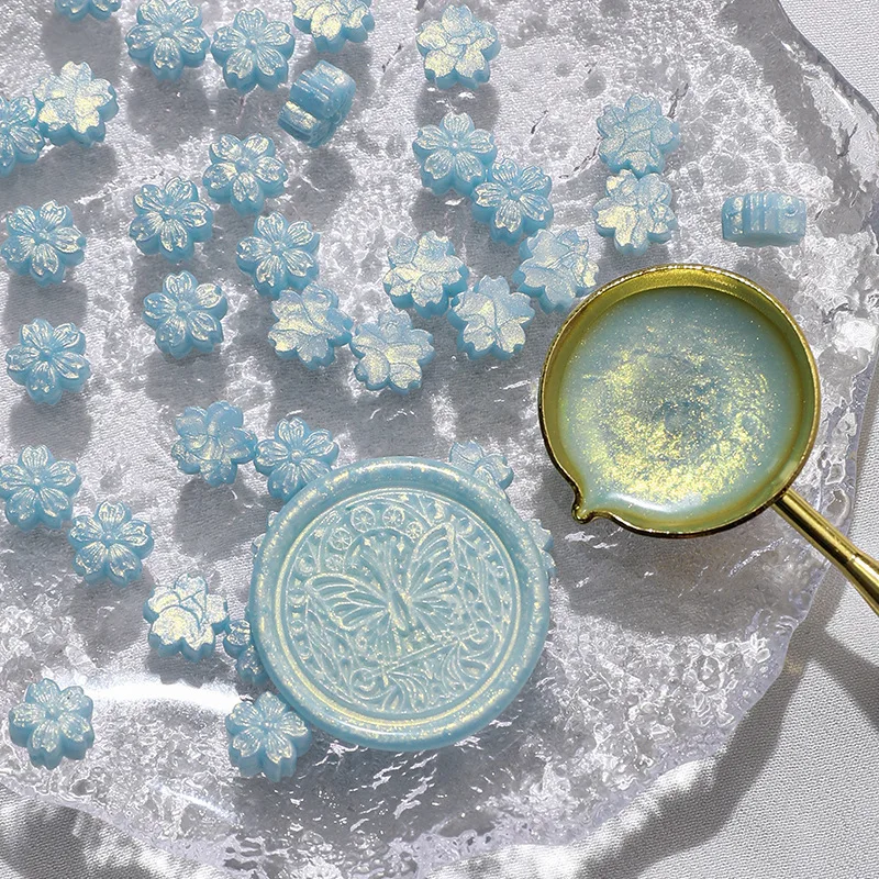 90 Stuks Gemengde Kleur Glitter Sakura Lakzegel Zegel Stempel Kralen Diy Cadeau Envelop Bruiloft Uitnodiging Oude Zegel Waszegel Maken Gereedschap