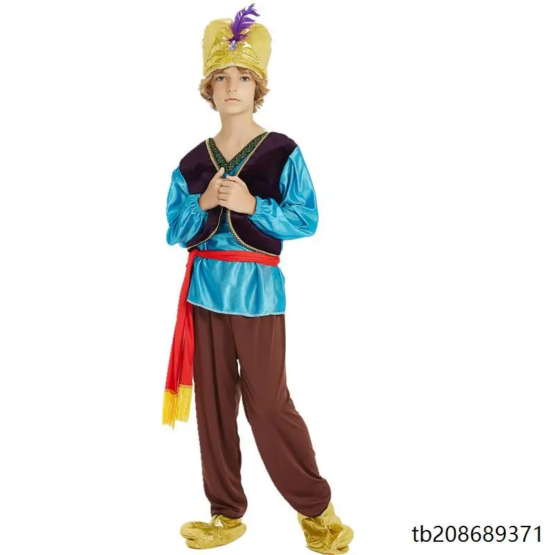 loween Cosplay S Aladino Costume Festa dei bambini Principe Performance Abbigliamento Ragazzi Piccolo Principe Vestito Tradizionale Cina...