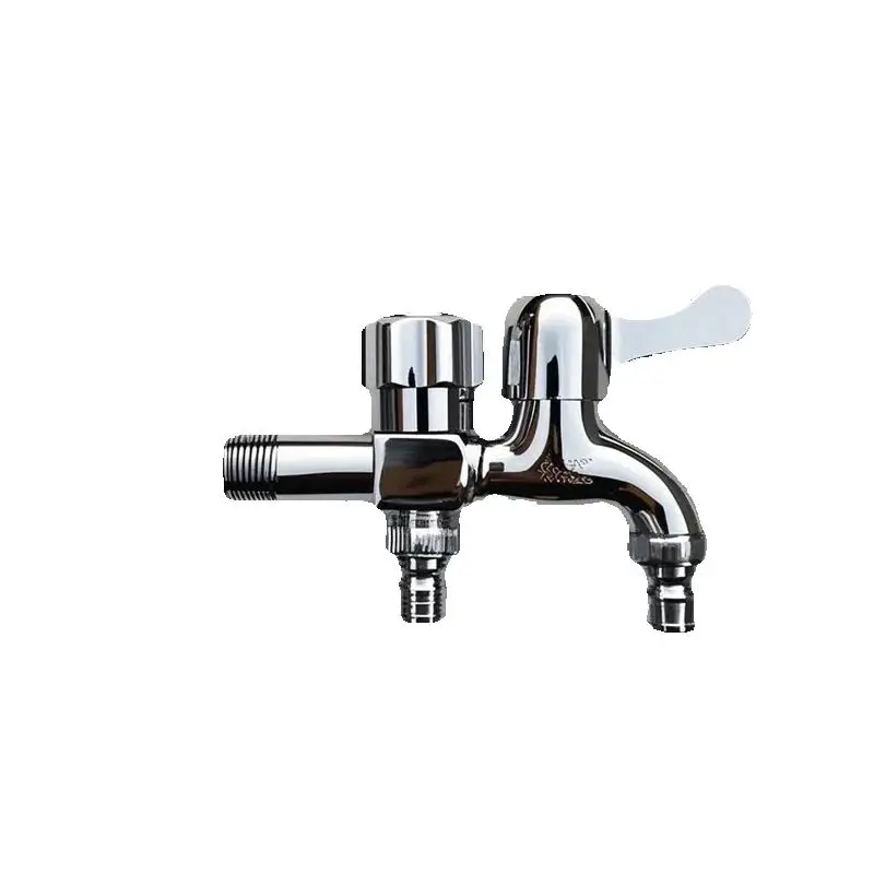 Venta al por mayor, grifo para lavadora de doble uso de 5 piezas, grifo de cobre y latón para el hogar de 1/2 pulgadas, grifo para jardín al aire libre, grifo para fregadero de cocina